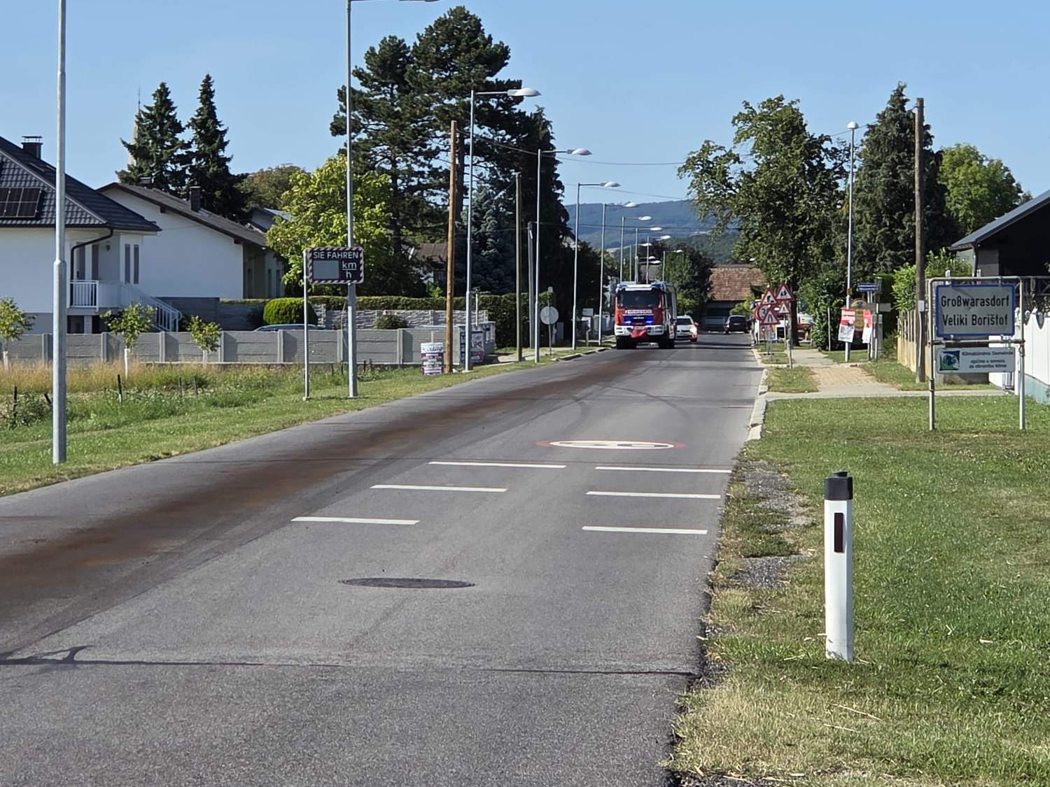 Ölspur nach Hydraulikdefekt